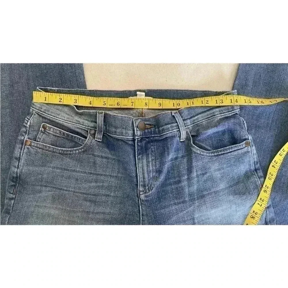 Eileen Fisher Womens Size 4 Straight Leg Stretch Denim Blue Ankle Jeans 28x28 - Picture 8 of 11